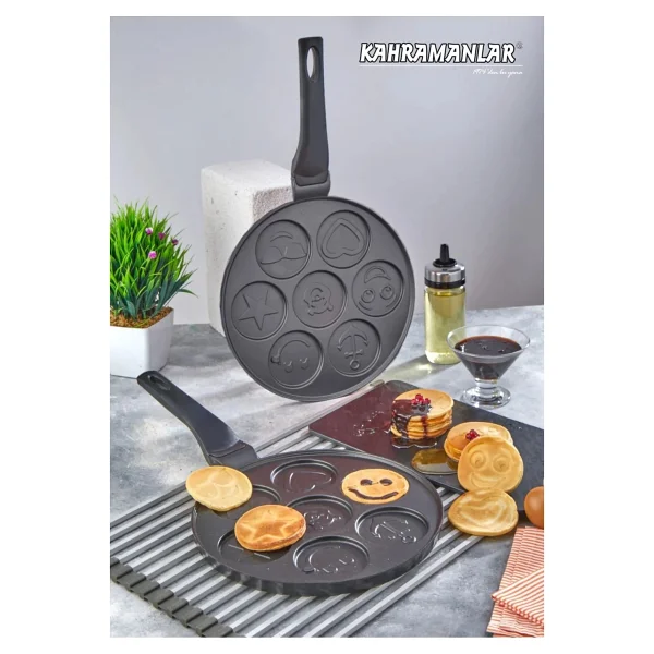 Kahramanlar Titanyum 26 cm Döküm Pankek Tavası - Görsel 3