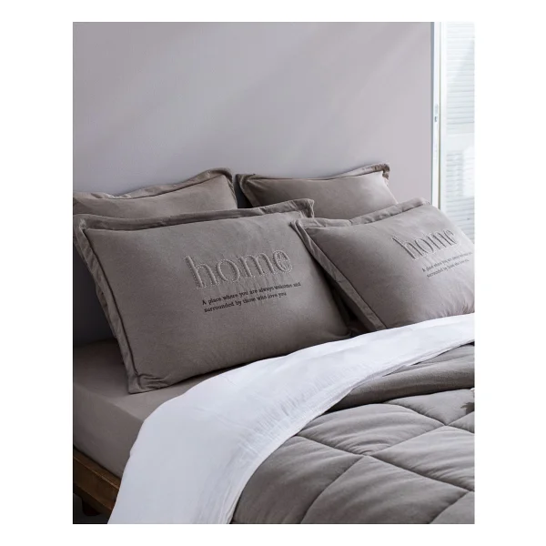 Madame Coco Bobigny Antrasit Pamuklu Supersoft Çift Kişilik Comfort Set - Görsel 6