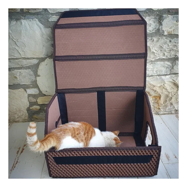 Bod Dış Mekan Yağmura ve Soğuğa Dayanıklı Eva Kedi Evi Yuvası Gri - Görsel 3