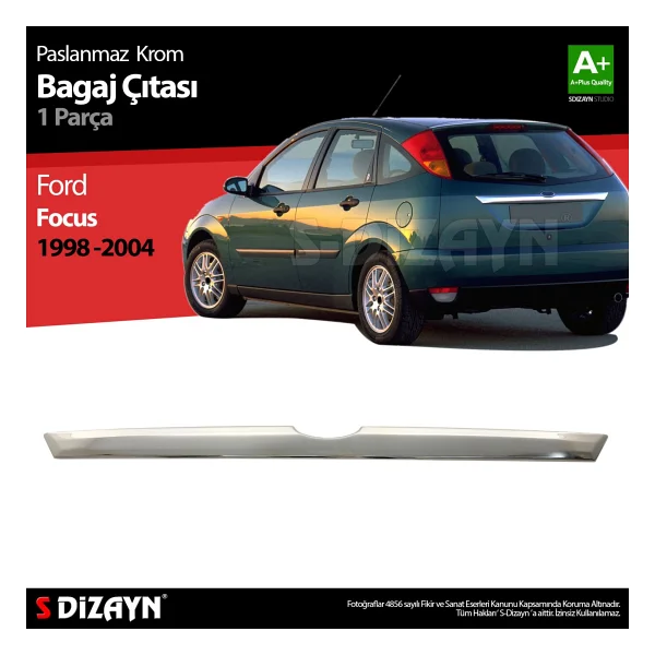 S-Dizayn Ford Focus 1 HB Krom Bagaj Çıtası 1998-2005 - Görsel 8
