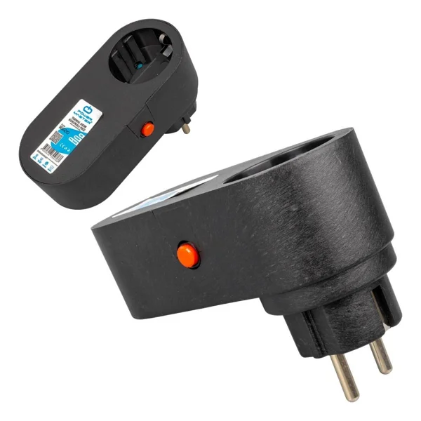 Powermaster Tekli Siyah Oval Kasa Termal Akım Korumalı Priz (10A-2500W) (4434) - Görsel 2