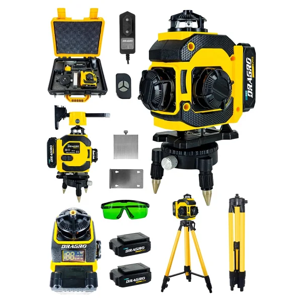 Dragro Pro 16 Köşe Yeşil Lazer Hizalama Terazi 360° Mıknatıslı Çantalı Otomatik Hizalama Metre - Görsel 3