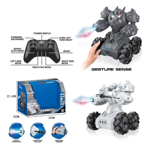 Vardem Uzaktan Kumandalı Işıklı Roket ve Buhar Atan Robot - Görsel 3