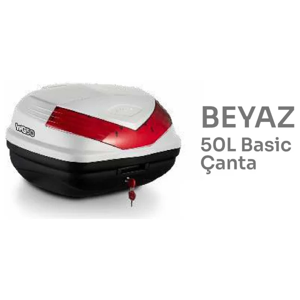 Wogen Bermot 50 Lt Motosiklet Arka Çanta Basic Beyaz - Görsel 3