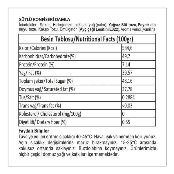 Cocomek's Sütlü Konfiseri Damla Drop Konfiseri Çikolata1 kg - Görsel 2