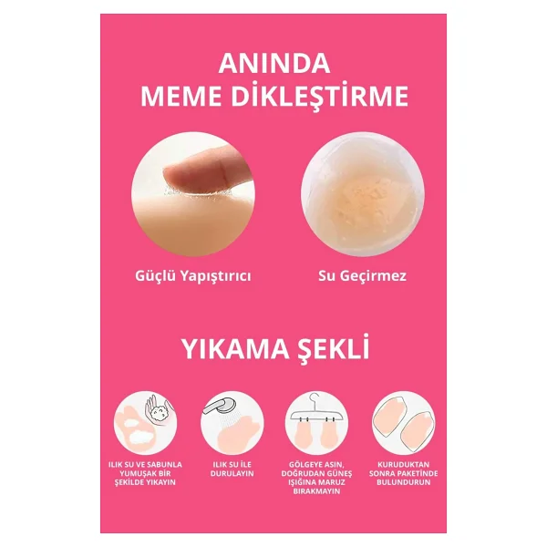 Cottonhill Ten Silikon Göğüs Ucu Kaldırıcı, Kapatıcı ve Dikleştirici - S - M - Görsel 3