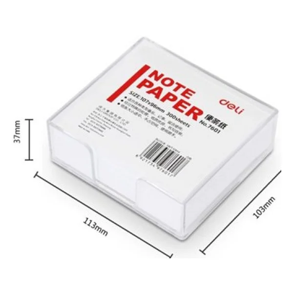 Deli 7601 Küpnot Kağıdı 101x96 300 Yaprak Beyaz - Görsel 2