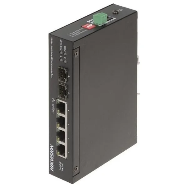 Hikvision DS-3T0506HP-E/HS(O-STD 4 Port 10/100/1000 3XGIGA PoE + 1XGIGA Hi-PoE 2 X SFP 60W Yonetılemez Switch - Görsel 3
