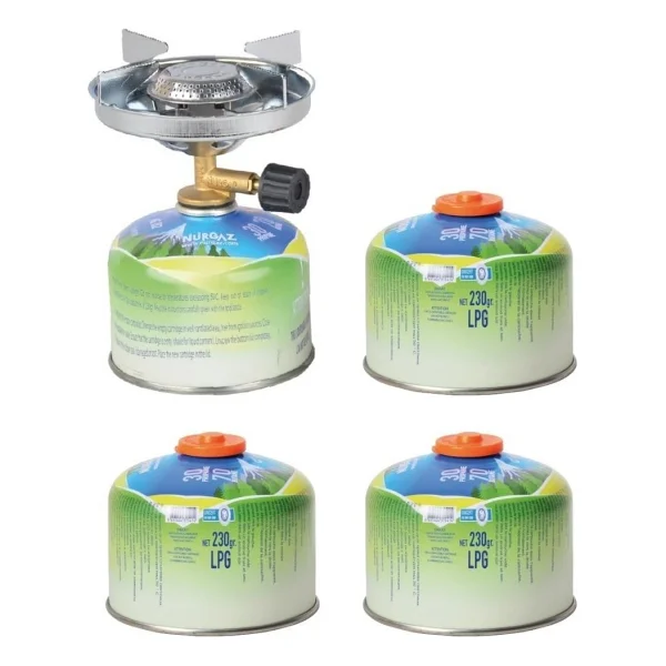 Nurgaz Troya NG-075 230 gr 3 Adet Kartuşlu Kamp Ocağı - Görsel 2