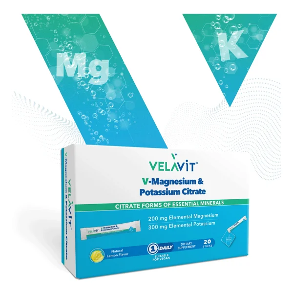 Velavit V-Magnesium ve Potassium Citrate 20 Saşe - Görsel 3