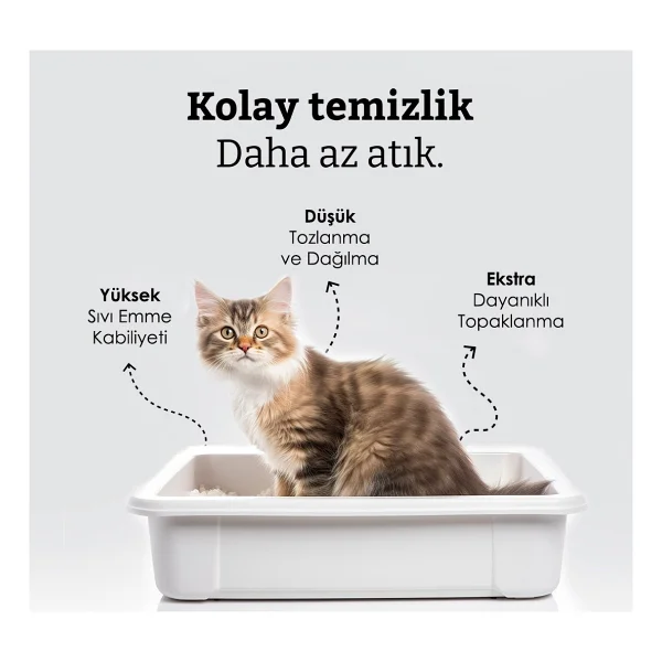 Gofrette Natural 20 lt Bentonit Kedi Kumu - Görsel 4