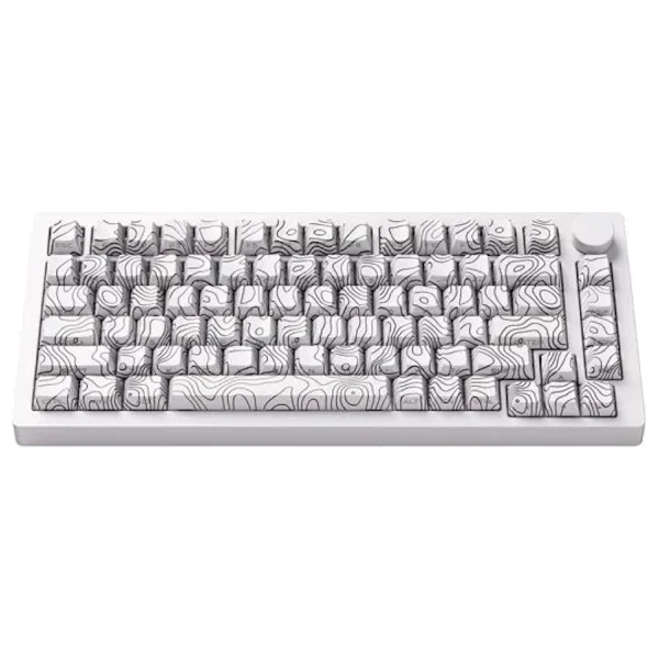 Akko MonsGeek M1 V5 Contour Lines RGB %75 TKL V3 Creamy Purple Pro Switch Kablolu/Kablosuz Mekanik Oyuncu Klavyesi - Görsel 8