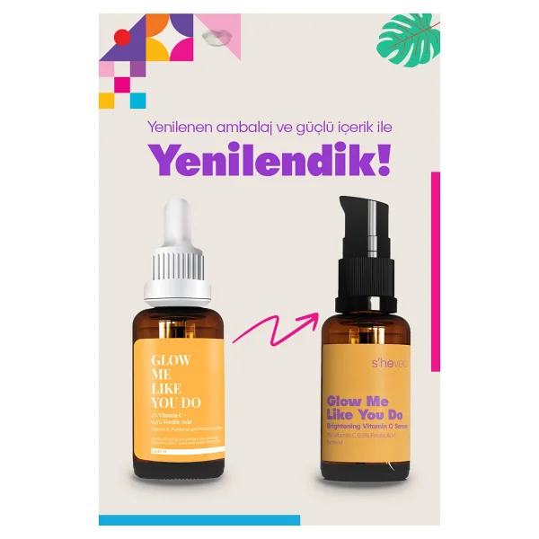 She Vec Glow Me Like You Do Vitamin C + Ferulic Acid Leke Karşıtı Yüz Serumu 30 ml - Görsel 6