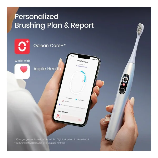 Oclean X Pro Digital Gümüş Şarjlı Diş Fırçası - Görsel 6