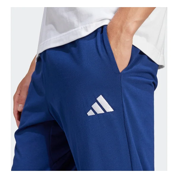 Adidas Essentials Small Logo Single Jersey JF1108 Mavi Erkek Eşofman Altı - Görsel 3