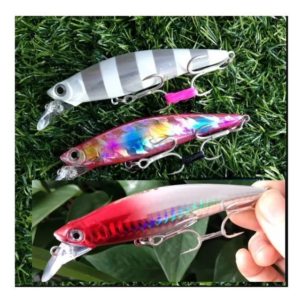 Tabaş Swolfy 3 Adet 9 cm 33G Batan Minnow Sabit Ağırlık Balıkçılık Cazibesi Wobbler Kıyı Kaya Alabalık Yem Yeni Aksesuarlar Mücadele - Görsel 5