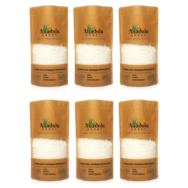 Anadolu Hasat Çankırı Granül (Kalın) Kristal Kaya Tuzu 1 kg 6 Paket- -Turşuluk - 6 kg - Görsel 3