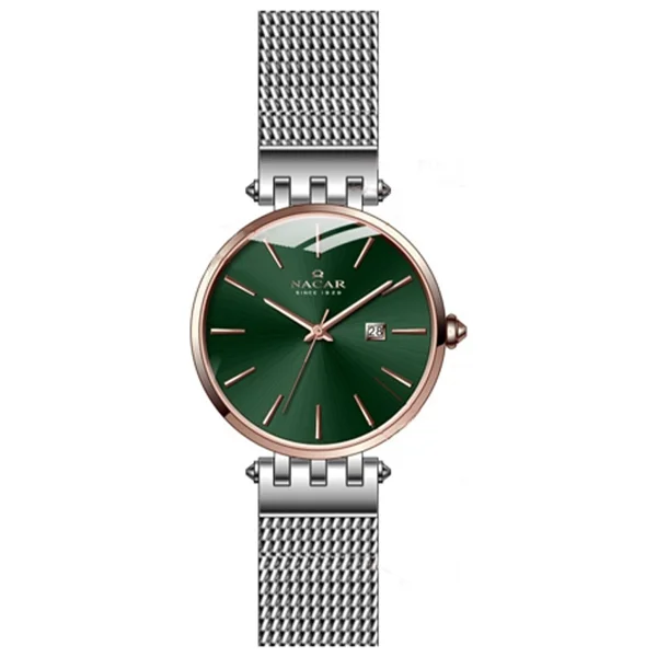 Nacar NC34-390506-ENM Rose Gold-Yeşil Kadın Kol Saati - Görsel 2