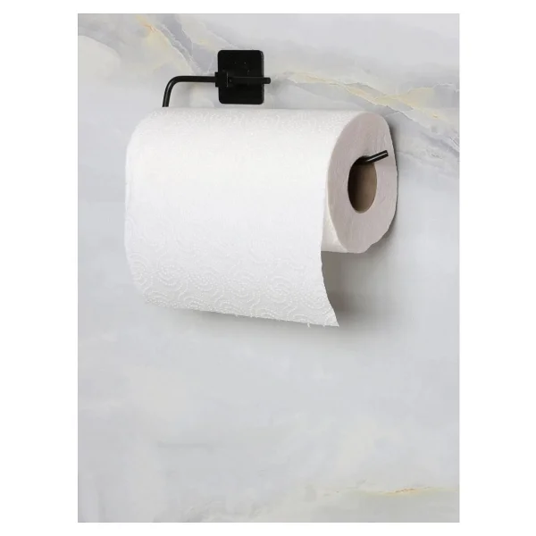 SAFESTORE Rulo Havluluk Peçetelik, Yapışkanlı, Pratik Banyo Askısı, Kağıt Rulo Havluluk, Siyah - Görsel 5