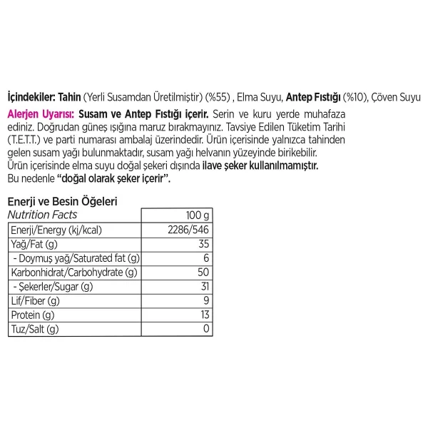 Pol's Yerli Susam Antep Fıstıklı Tahin Helvası 300 gr - Görsel 3