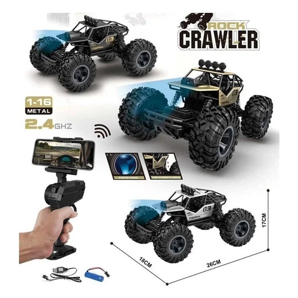 Wifi Kameralı Rock Crawler 4X4 Kumandalı Arazi Aracı - Görsel 3