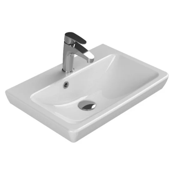 Turkuaz Seramik Cerastyle Porto 55x38 cm Etajerli Lavabo - Görsel 2