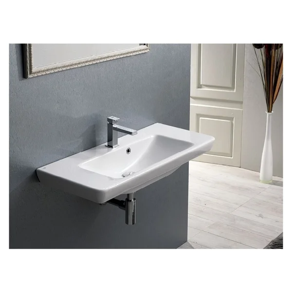 Turkuaz Seramik Cerastyle Porto 55x38 cm Etajerli Lavabo - Görsel 3