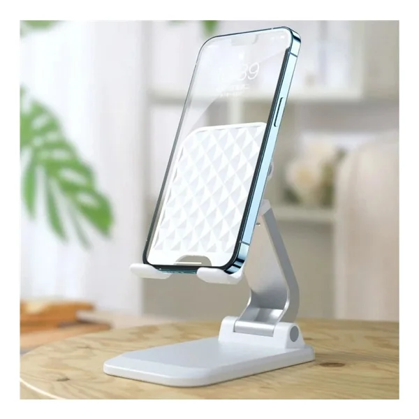 Coverzone Katlanabilir Stant Business Model ABS + Silikon Materyal Tablet Akıllı Telefon Standı Masaüstü Stand Katlanabilir Cep Telefonu Telefon Tutucu Q7-L (Siyah) - Görsel 7