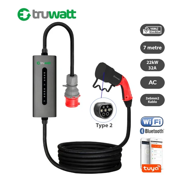 Truwatt ZTA507 22 kW 7 m Elektrikli Araç Şarj İstasyonu - Görsel 6
