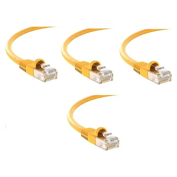 S-link Cat6 Sarı 0,30 Cm Rj45 Lan Kablosu Uçları Hazır Takılı Bilgisayar Modem Internet Ethernet Kablosu - Görsel 6