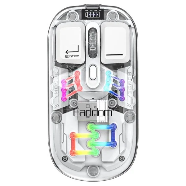 Earldom KM16 Siyah Şarjlı Sessiz Lazer Kablosuz Mouse - Görsel 6