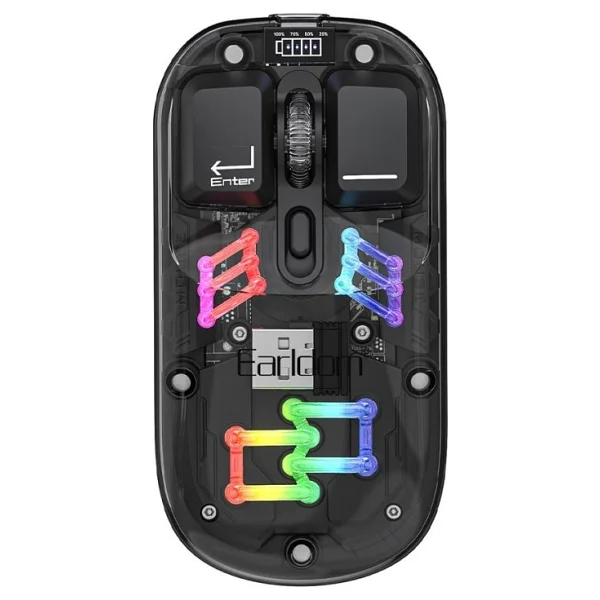 Earldom KM16 Siyah Şarjlı Sessiz Lazer Kablosuz Mouse - Görsel 7