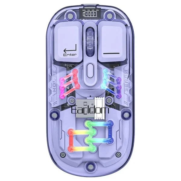 Earldom KM16 Siyah Şarjlı Sessiz Lazer Kablosuz Mouse - Görsel 5