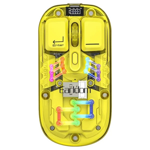 Earldom KM16 Siyah Şarjlı Sessiz Lazer Kablosuz Mouse - Görsel 8