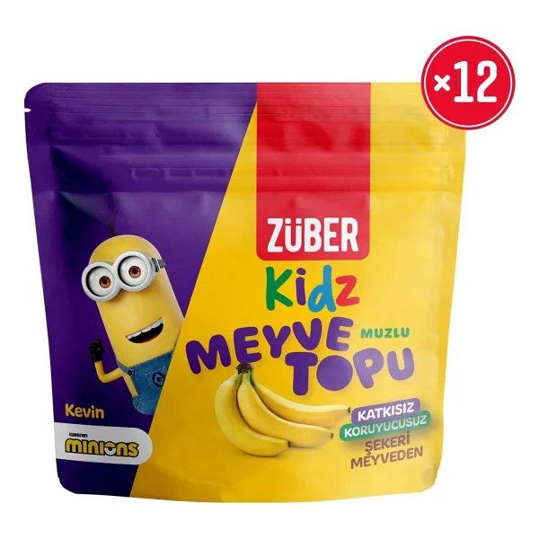 Züber Kidz Muzlu Meyve Topu 42 gr 12'li - Görsel 3
