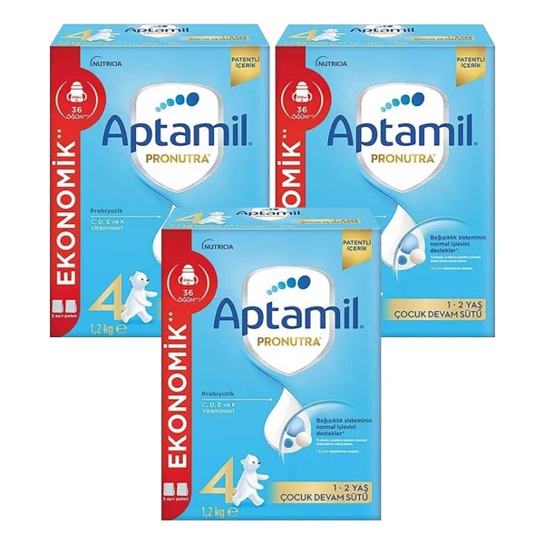 Aptamil 4 Çocuk Devam Sütü 1200 gr 3 Adet - Görsel 2