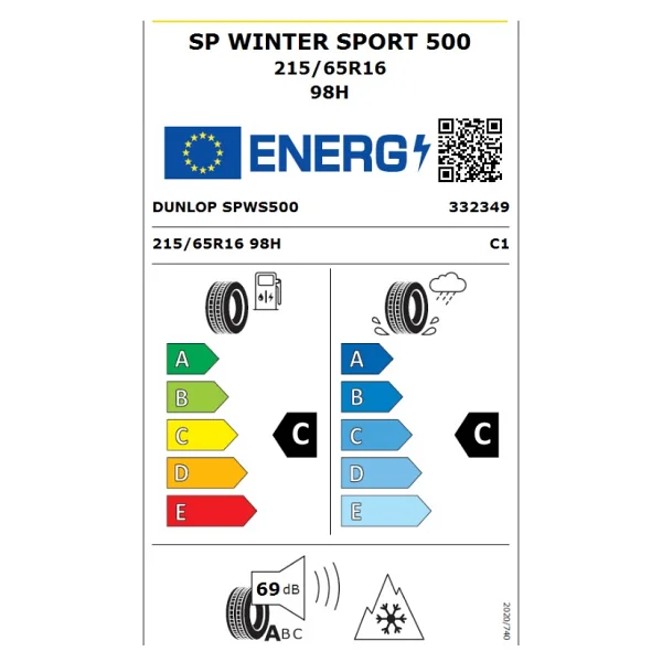 Dunlop SP Winter Sport 500 215/65 R16 98H Kış Lastiği - 2024 - Görsel 2
