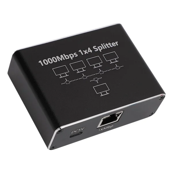 Coverzone 1 Gigabit Ethernet Anahtarı 4 Bağlantı Noktalı 1000Mbps, RJ45 1 ila 4 Ethernet Splitter, RJ45 LAN Ağ Anahtarı 1-2 Gigabit Ağ Bölücü, Bilgisayar, HUB, Anahtar, Yönlendirici ZR889 - Görsel 2