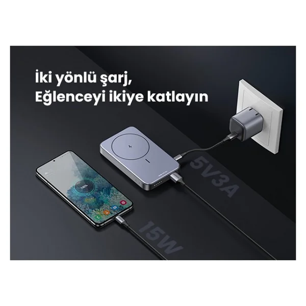 Ugreen 15086 10000 mAh Hızlı Şarj MagSafe Powerbank - Görsel 7