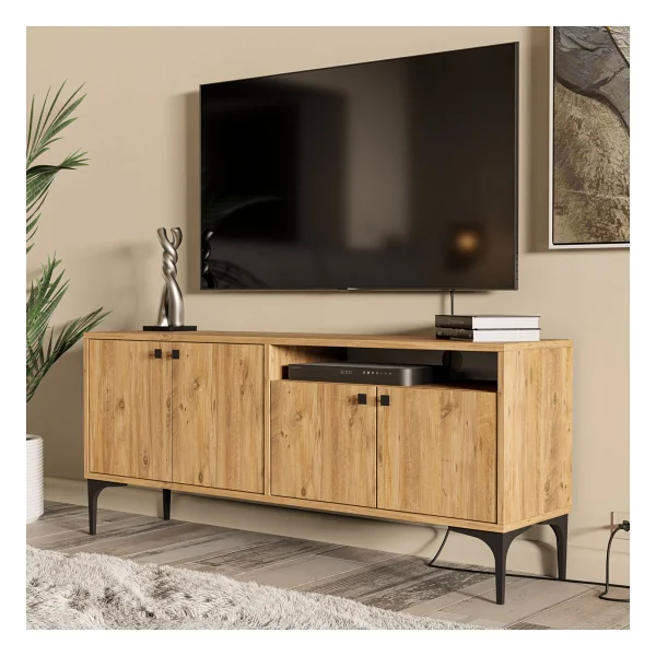 Mezza 1540 Artemıs 139 cm Tv Ünitesi Atlantik Çam - Meşe - Görsel 8