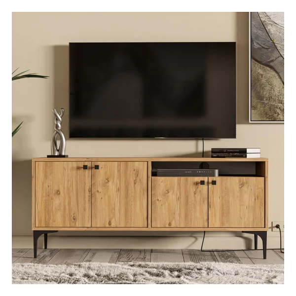 Mezza 1540 Artemıs 139 cm Tv Ünitesi Atlantik Çam - Meşe - Görsel 3