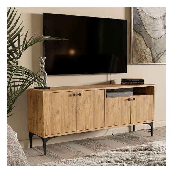 Mezza 1540 Artemıs 139 cm Tv Ünitesi Atlantik Çam - Meşe - Görsel 4