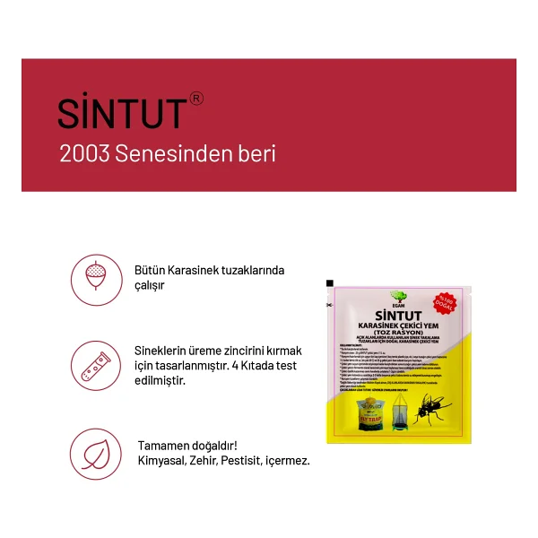 8 adet 25gr Sintut Karasinek Tuzağı için Çekici Yem 200 Gr. - Görsel 2