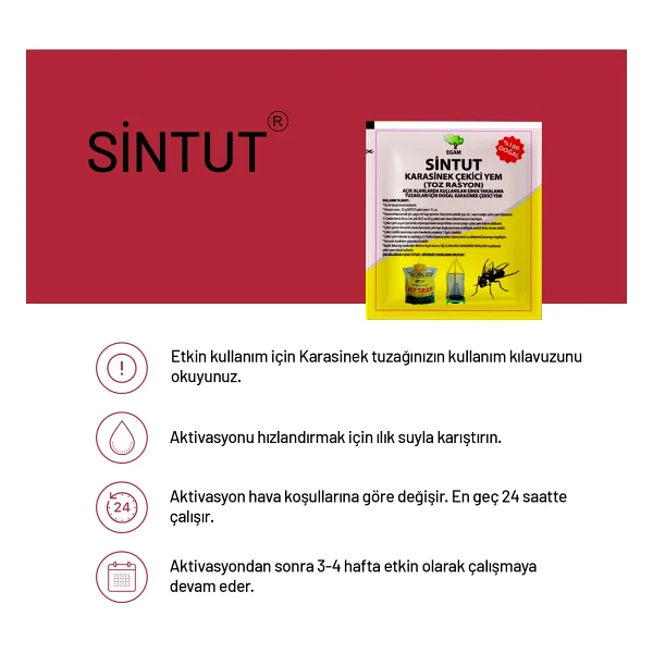 8 adet 25gr Sintut Karasinek Tuzağı için Çekici Yem 200 Gr. - Görsel 3