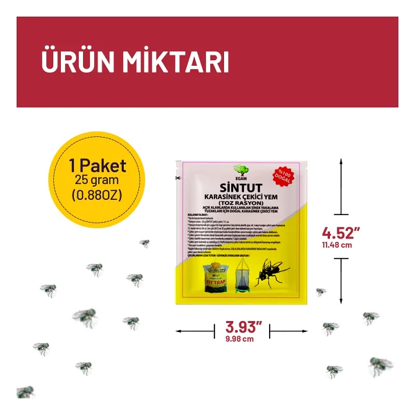 8 adet 25gr Sintut Karasinek Tuzağı için Çekici Yem 200 Gr. - Görsel 6