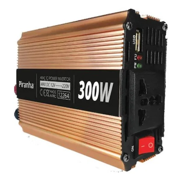 Piranha 12264 300 W 12/220 V Voltaj Çevirici İnverter - Görsel 2