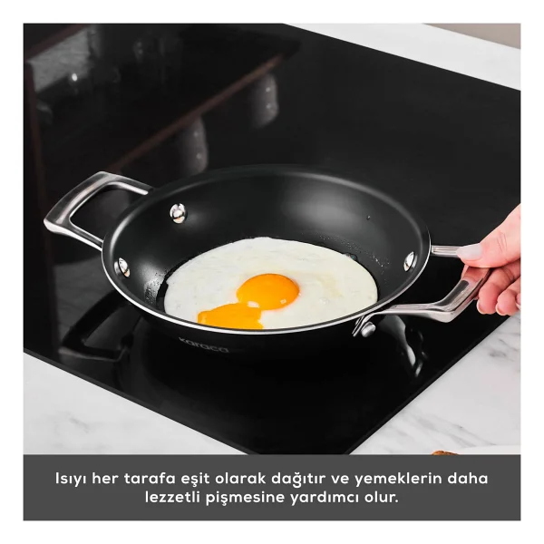 Karaca Plasma Steel 3Ply İndüksiyon Tabanlı 20 cm Çelik Sahan - Görsel 3