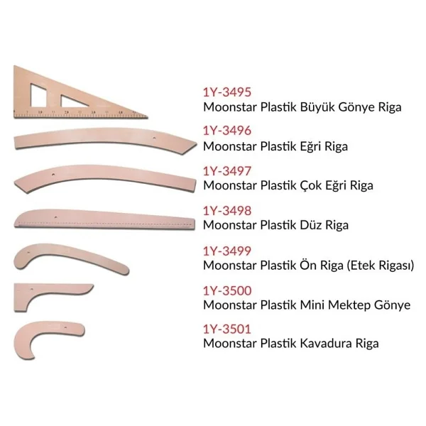Moonstar Taba Plastik Riga Cetvel Takım 7 Parça - Görsel 10