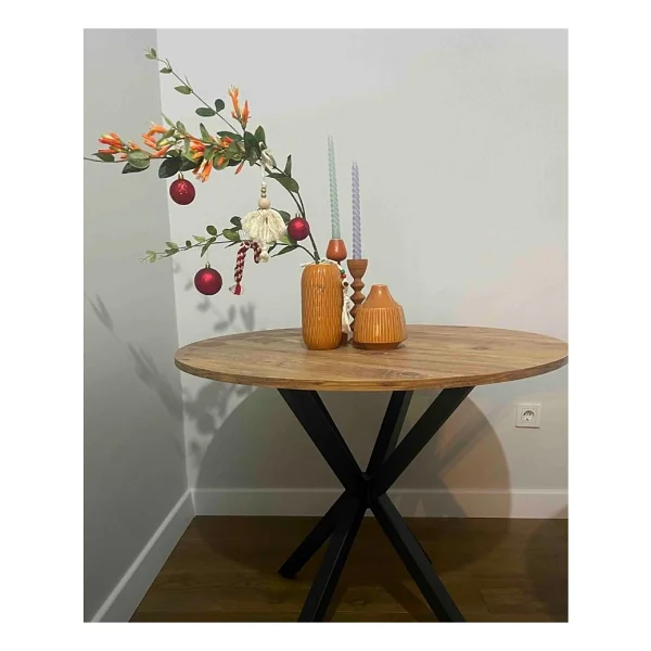 Bambeds Mobilya Yuvarlak Yemek Masası 70 x 70 cm A.çam - Atlantik Çam - Görsel 3