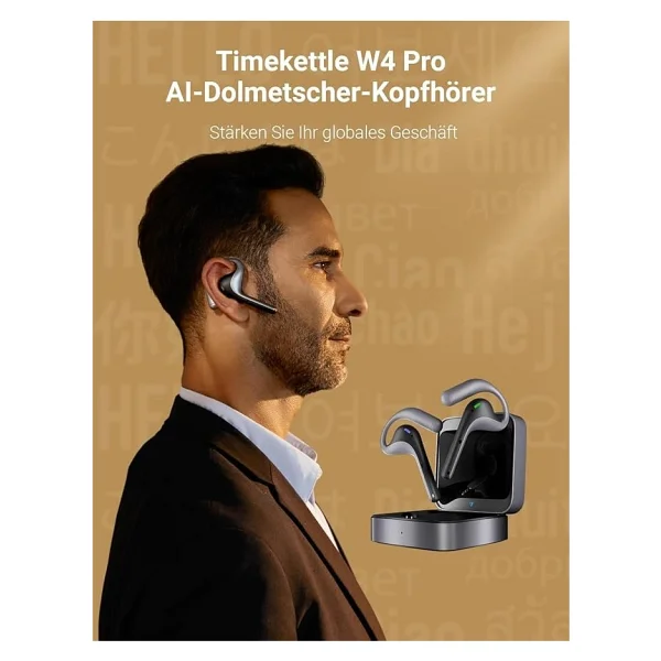 TimeKettle W4 Pro Tercüman TWS Kulak İçi Bluetooth Kulaklık - Görsel 5